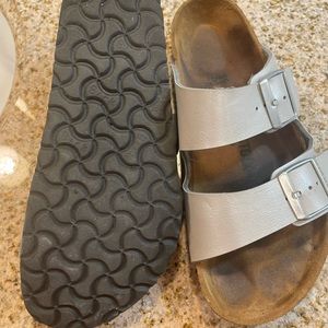 Silver Birkenstocks